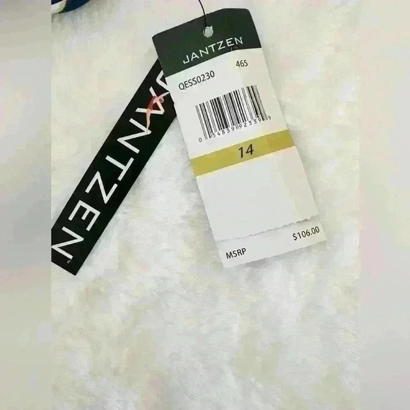 Jantzen Wildlife Ring Straps High Neck Zebra Print One Piece Swimsuit Size 14 - Picture 6 of 10